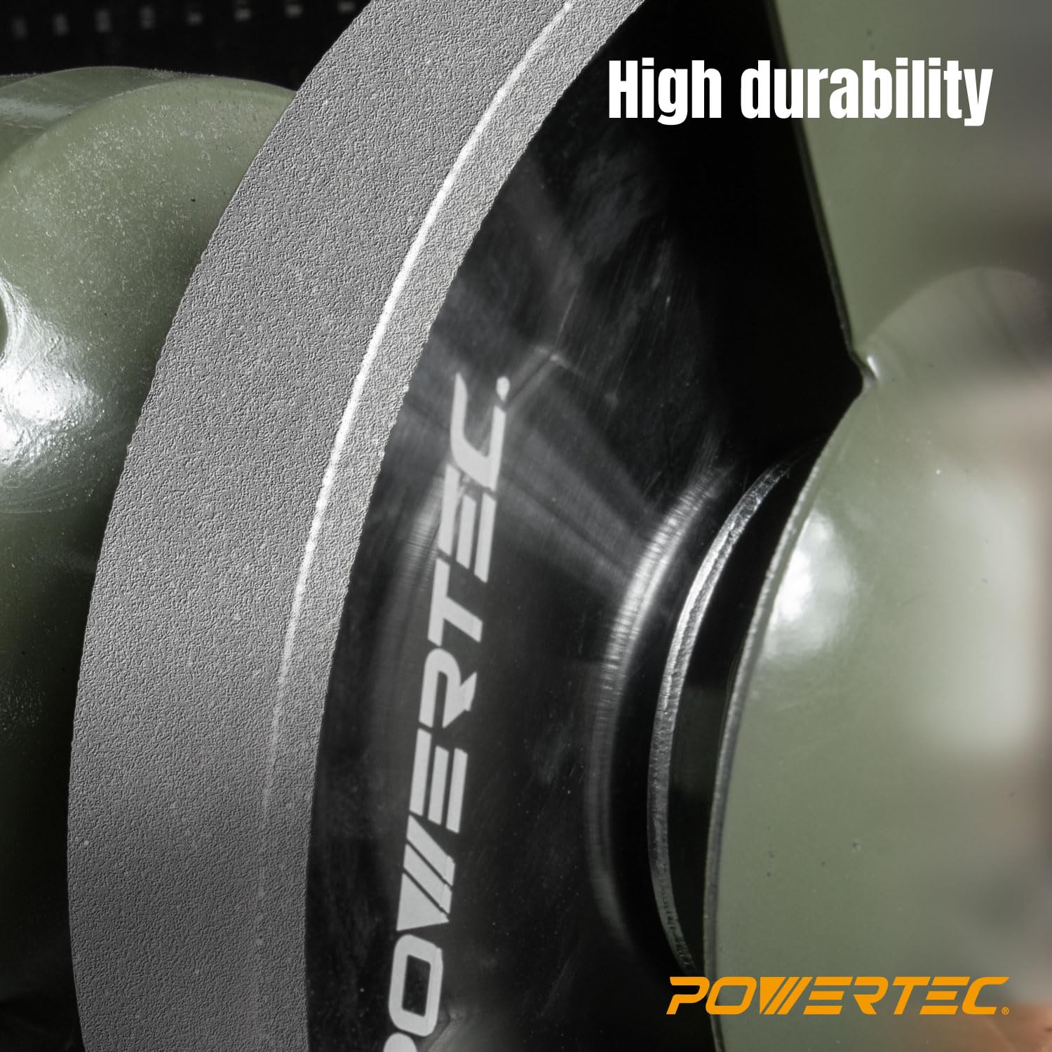 POWERTEC CBN Grinding Wheel 8 Inch, 5/8' Arbor, 8' x 1' Wide 180 Grit Bench Grinder Wheel & 8' x 1-1/2' Wide 80 Grit, 4-in-1 CBN Sharpening Wheel w/ 1/4' Radius Edge and Side Face - 2PK (15710)