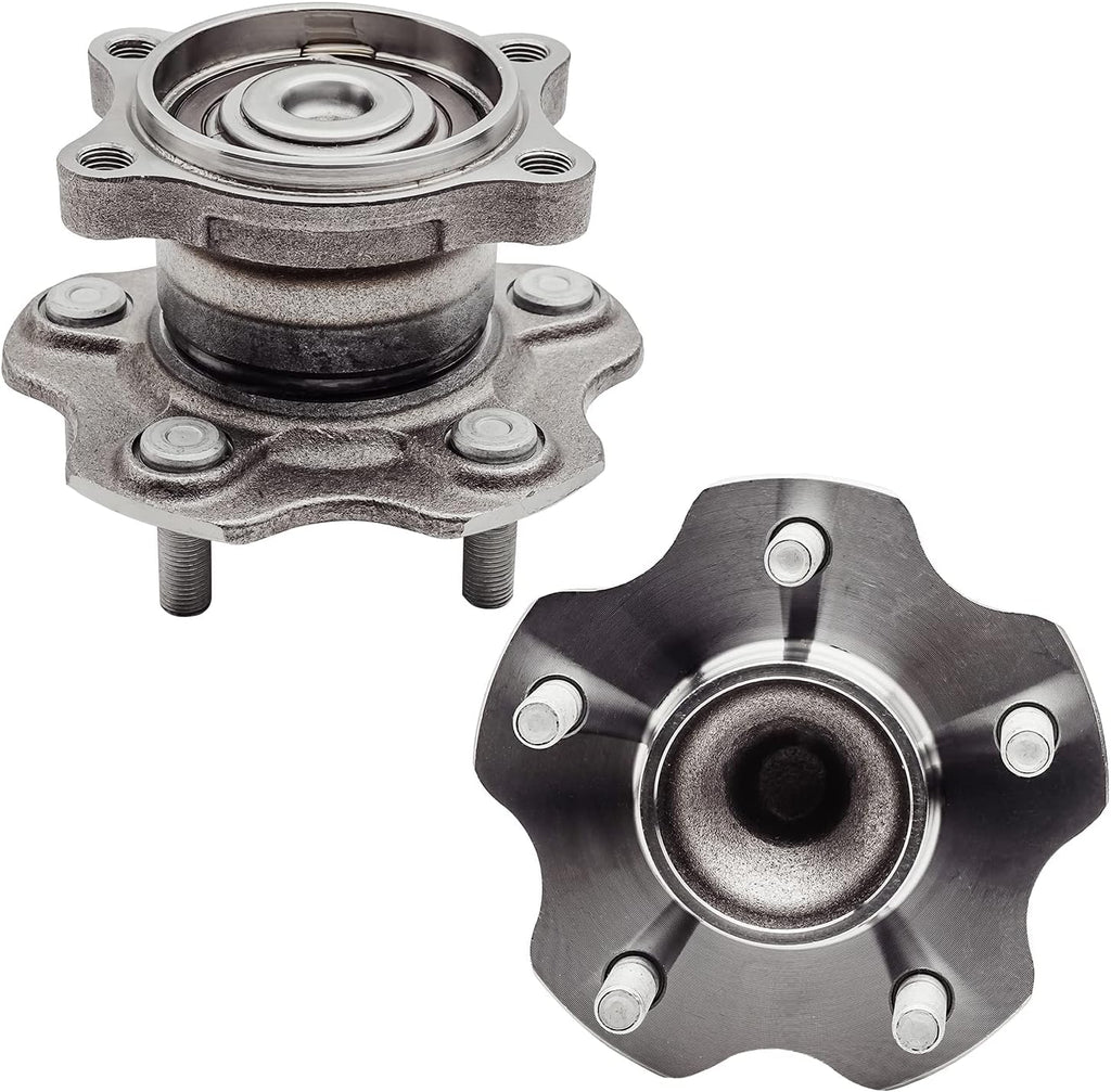 Detroit Axle - Rear Brake Kit for 02-06 Nissan Altima, 04-08 Maxima, 11.46' inch Disc Brake Rotors Ceramic Brake Pads Wheel Bearing and Hubs 2002 2003 2004 2005 2006 Replacement