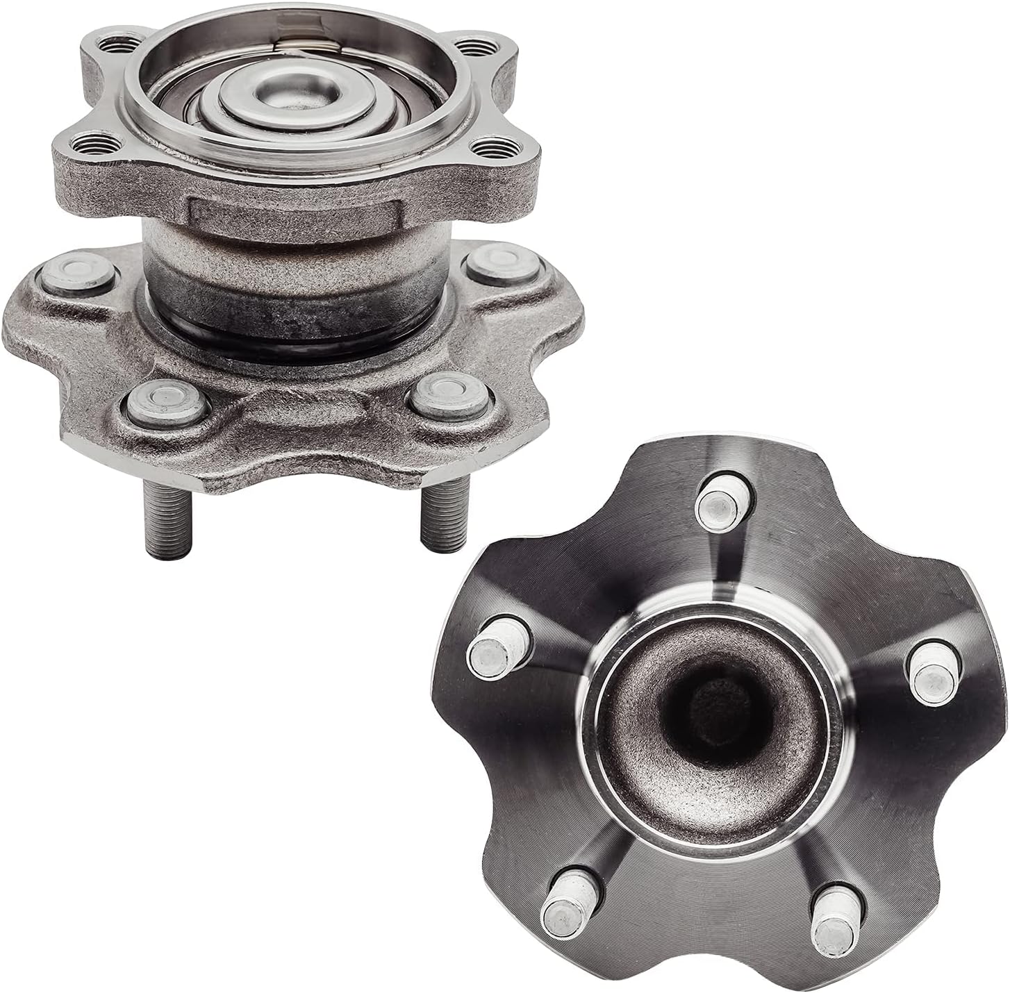 Detroit Axle - Rear Brake Kit for 02-06 Nissan Altima, 04-08 Maxima, 11.46' inch Disc Brake Rotors Ceramic Brake Pads Wheel Bearing and Hubs 2002 2003 2004 2005 2006 Replacement