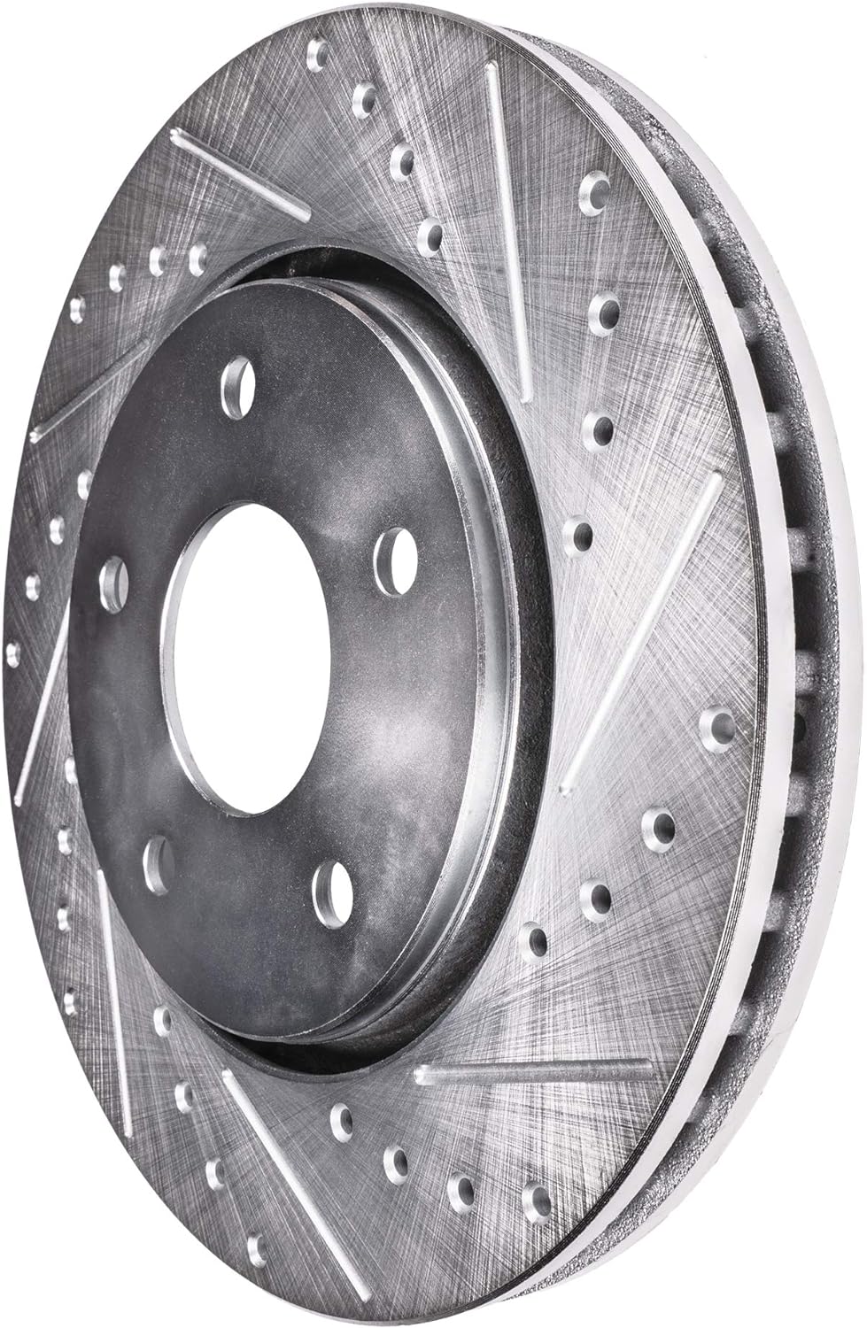 Detroit Axle - 6pc Front Brake Kit for 2021-2024 Nissan Rogue, 2022 2023 Drilled and Slotted Disc Brake Rotors Ceramic Brakes Pads w/Hardware Replacement: 11.65' inch Rotor