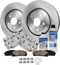 Detroit Axle - Front Brake Kit for Toyota Highlander Lexus NX200t NX300 NX300h RX350 RX450h Disc Brake Rotors Brake Calipers w/Brackets Ceramic Brakes Pads Replacement