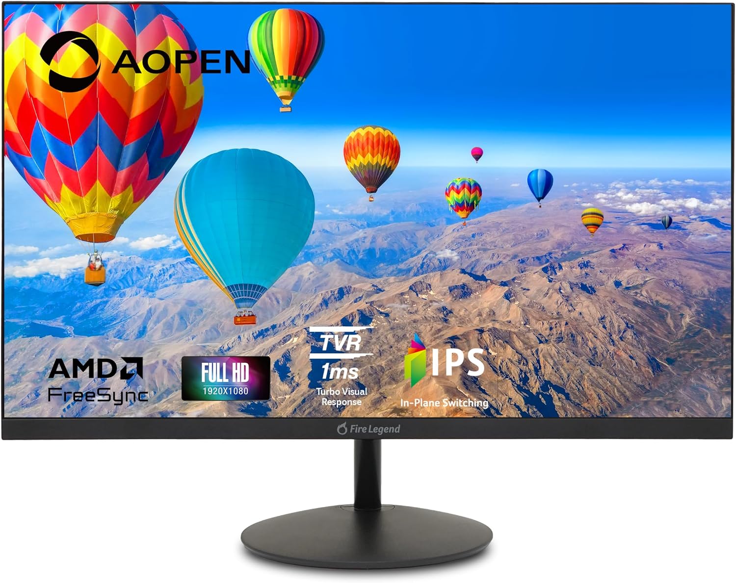 AOPEN by Acer 32SA2Q Abi 31.5' FHD 1920 x 1080 Zero-Frame IPS Gaming Office Monitor | AMD FreeSync Technology | Ultra-Thin Stylish Design | 75Hz | HDR 10 | 1ms TVR | Tilt | HDMI & VGA Ports