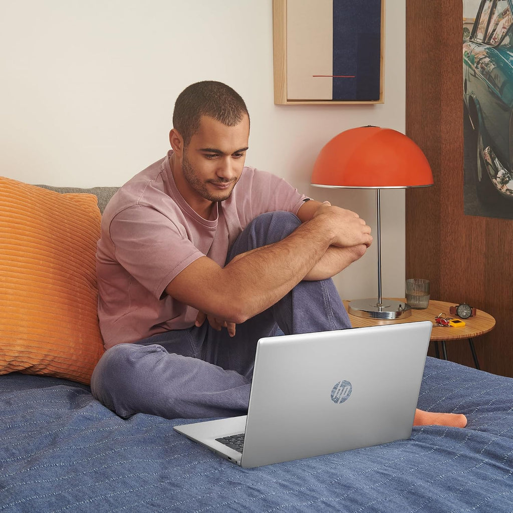 HP 17.3' Business Touchscreen Laptop Computer, 16GB RAM 1.5TB Storage (1TB SSD+512GB Docking Station Set), AMD Ryzen 5 7430U (Up to 4.3 Ghz), Windows 11, Numeric Keypad, SageNova Earphones, Silver