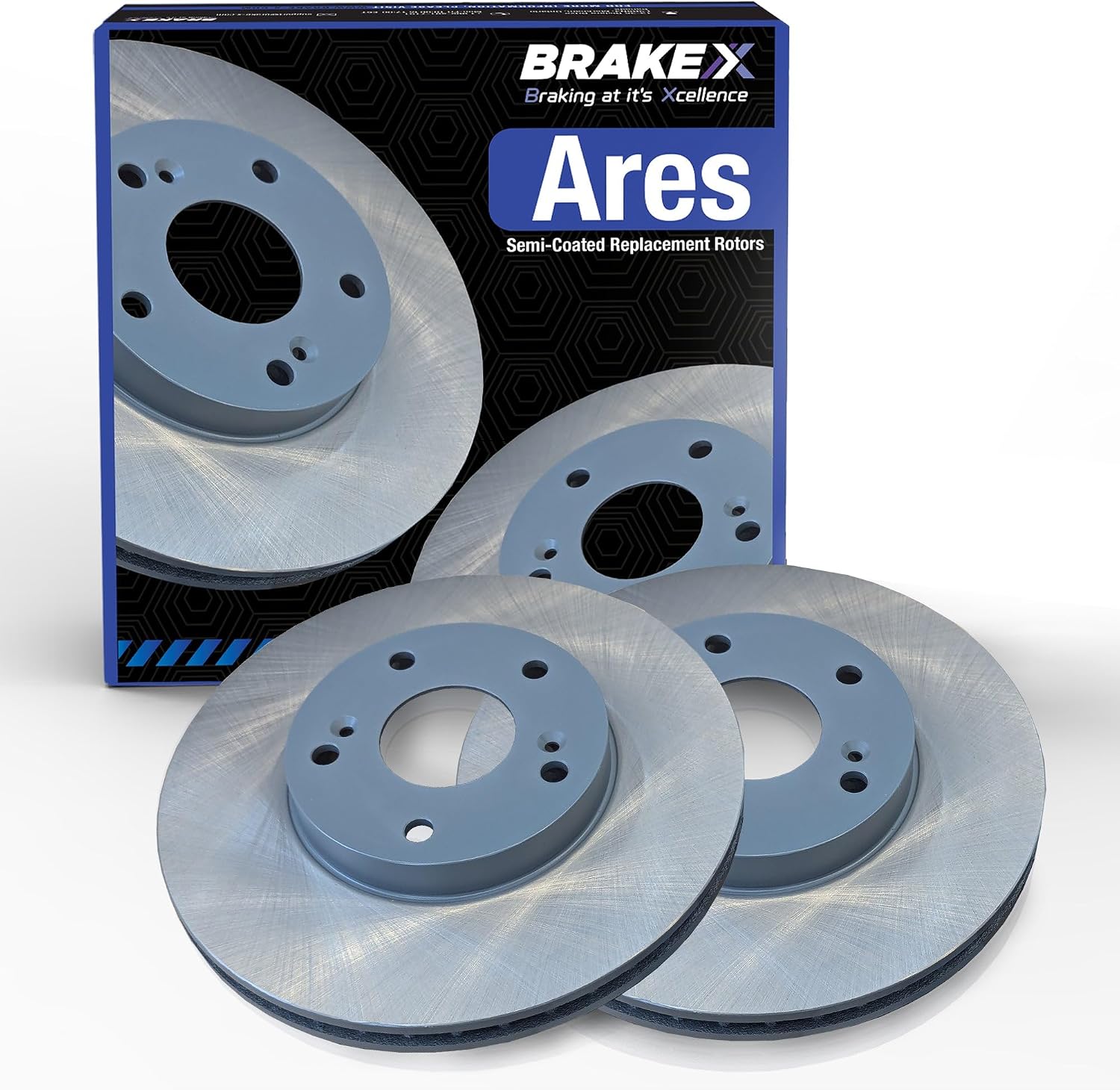 Brake X Front Brake Rotors Kit replacement for 2012 DODGE CALIBER | ARES Semi Coated Rotors