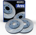 Brake X Front Brake Rotors Kit replacement for 2015-2018 INFINITI QX70 | ARES Semi Coated Rotors