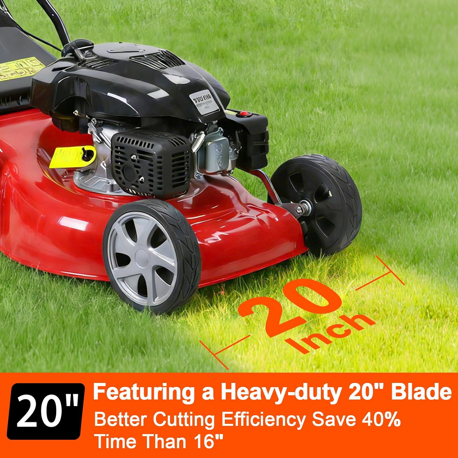 3 in 1 Gas Lawn Mower 141cc - Self Propelled Lawnmower & Walk-Behind Gas Push Mower Dual Option, with 50l Grass Bag Big Wheels, Lawn Mower Gas, Gas Mower for All Season Landscaping (Upgraded 01)