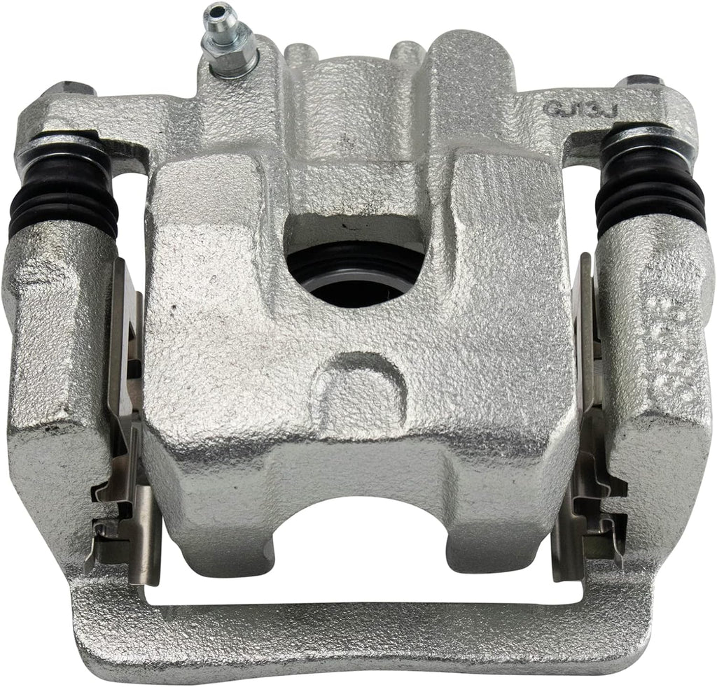TRQ Rear Performance Brake Pad, Caliper, & Rotor Kit, with Chemical Kit Semi-Metallic Premium G-Coated Compatible with 2001-2006 Acura MDX 2003-2008 Honda Pilot