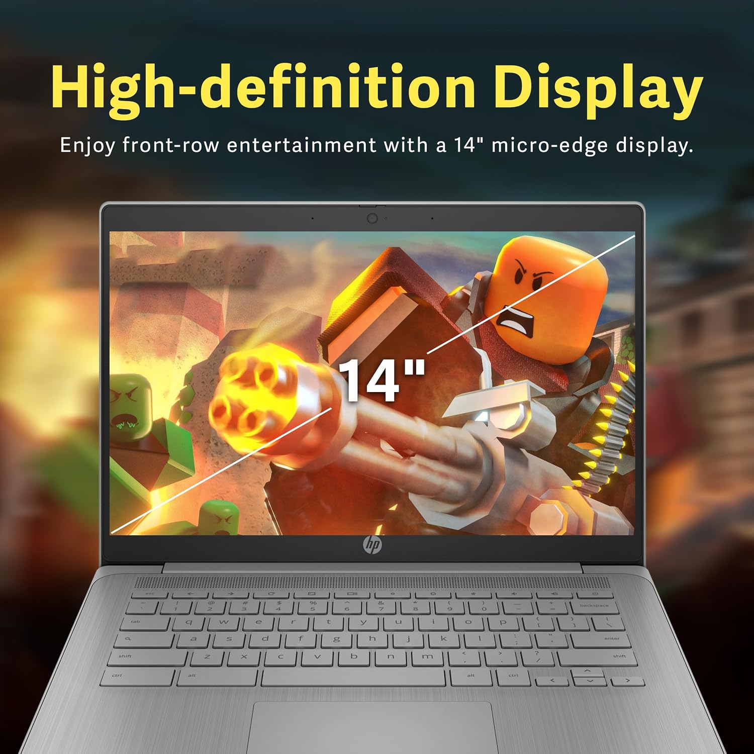 HP Chromebook 14' HD Laptop for Business & Students, Intel Celeron N4120, 4GB LPDDR4, 64GB eMMC, Intel UHD Graphics, Webcam, Long Battery Life, Chrome OS, Modern Gray (Renewed)