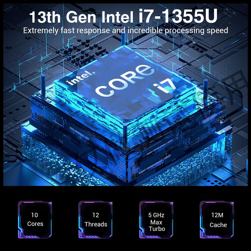 HP 17 Touchscreen Laptop Computer, 17.3' HD+ Touch Screen Business Laptop, Intel Core i7, 32GB RAM, 2TB SSD, Windows 11 Pro, 10-Key Backlit Keyboard