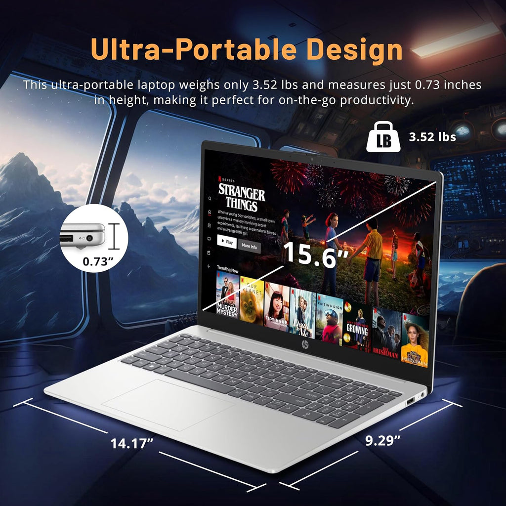 HP 15.6'' FHD IPS Touchscreen Laptop, Intel i7-1255U, 32GB DDR4 RAM, 1.28TB Storage(1TB SSD+288GB Docking Station Set), Intel Iris Xe Graphics, Wi-Fi 6E, Number Pad, Windows 11 Pro, Silver