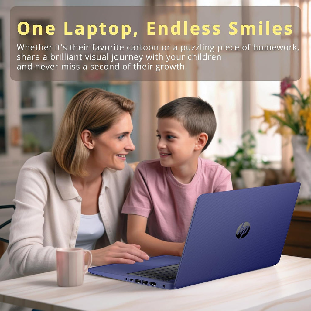 HP Stream 14' HD Business Laptop, Intel Celeron N4120, 4GB RAM, 224GB Storage (64GB eMMC + 160GB Docking Station Set), Intel UHD Graphics, 720p HD Camera, Wi-Fi, 1 Year Office 365, Win 11, Blue