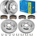 PHILTOP Front & Rear Brake Kit For 2006 2007 Chevrolet Monte Carlo, Disc Rotors with Ceramic Brake Pads Replace # 55125+D698+55126+D1159, Rear 10.93（277.8mm）,Front 11.92（303mm）