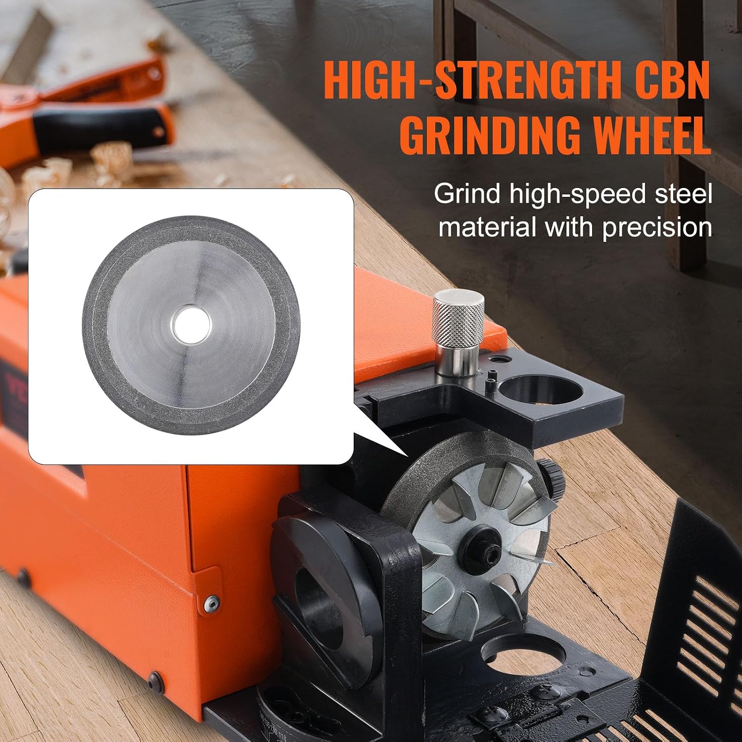 VEVOR Drill Bits Sharpener, MR-13A Drill Bits Grinder Sharpener 3-13mm, 95° to 135° Point Angle Adjustable Drill Bit Re-Sharpener, Portable Bits Sharpening Machine with 11 Collets, CBN Wheel for HSS