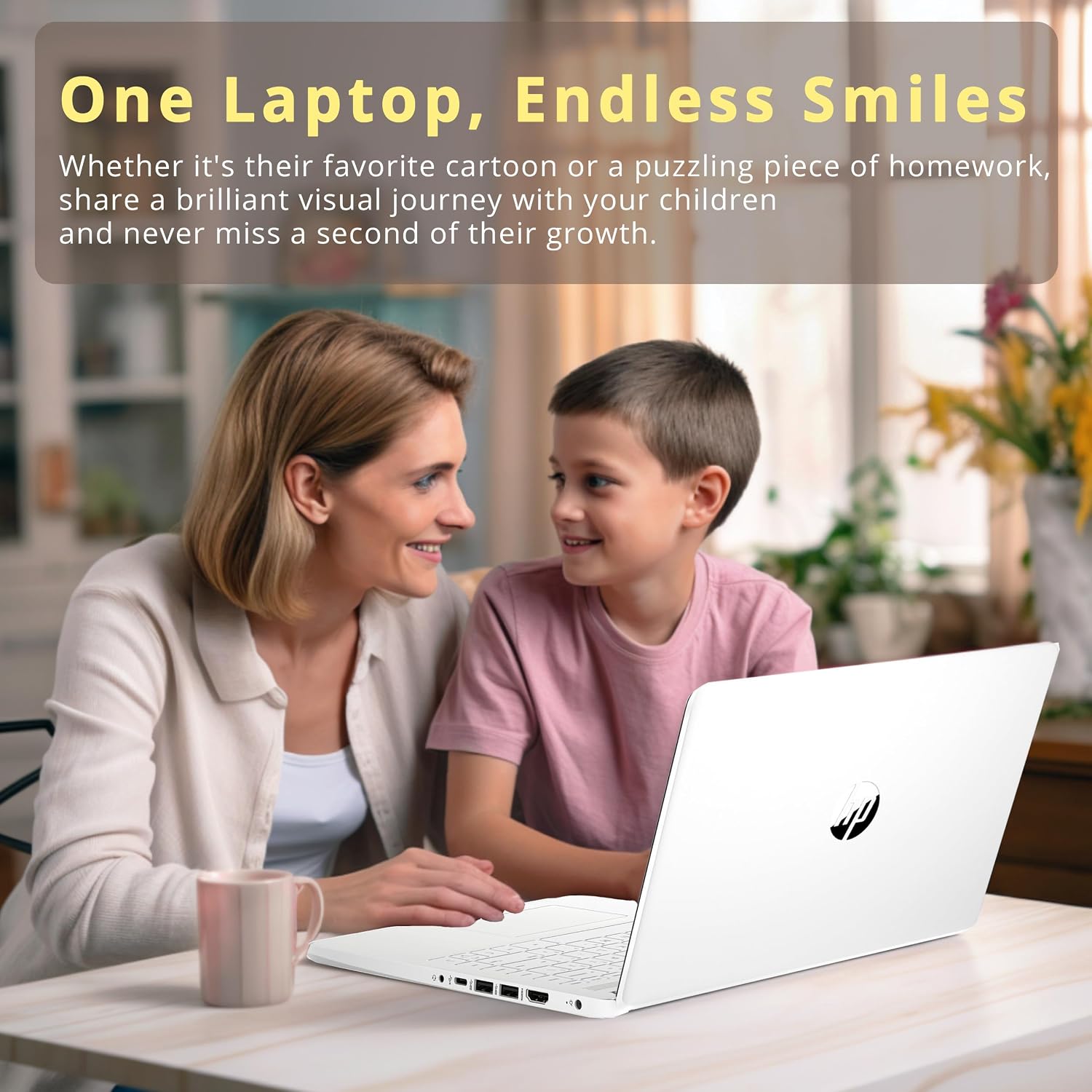 HP Stream 14' HD Business Laptop, Intel Celeron N4120, 4GB RAM, 1TB Storage (64GB eMMC + 1TB Docking Station Set), Intel UHD Graphics, 720p Camera, Wi-Fi, 1 Year Office 365, Win 11 Home, White