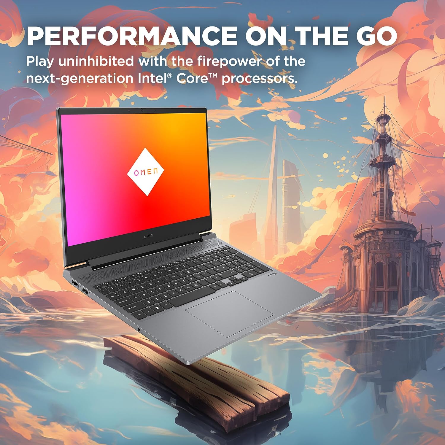 HP OMEN 16 inch Laptop, FHD 144Hz Display, Intel Core i7-14650HX, 16 GB RAM, 512 GB SSD, NVIDIA GeForce RTX 4060 GPU (8 GB Dedicated), Windows 11 Home, 16-ae0100nr (2024)