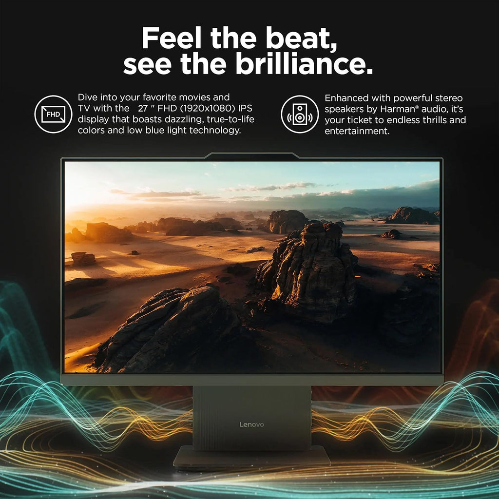 Lenovo ThinkCentre All-in-One Desktop Computer, 27' FHD Touchscreen, 10-core Intel Core i7-13620H Processor, 16GB DDR5, 512GB SSD, Wi-Fi 6, USB-C, HDMI in&Out, Wired KB&Mouse, Windows 11 Pro