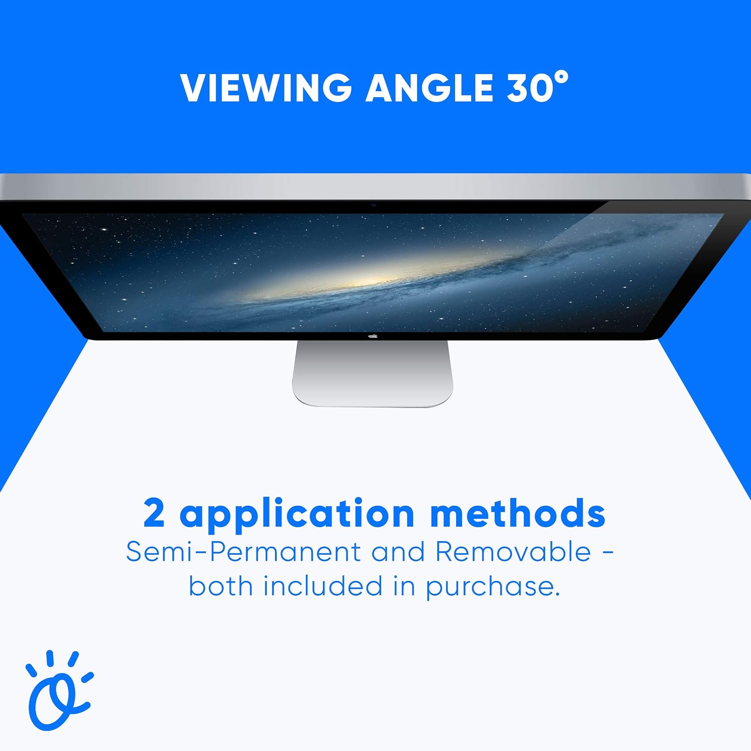 Ocushield 23' Premium Blue Light Screen Protector with Privacy Filter for Laptops and Computer Monitors - Anti-Glare - Easy Install - Anti-Fatigue (510 x 287 mm)