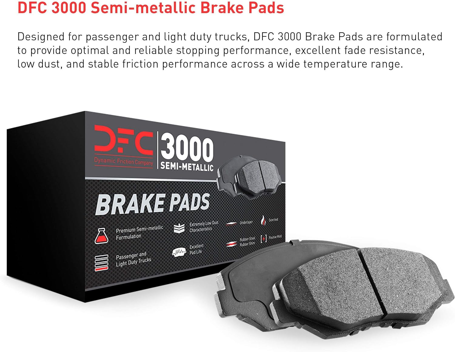 Dynamic Friction Company Brake Kit For 2001-2012 Ford Courier; 1998-2004 Ford Fiesta; 2001-2008 Ford Ka| Front 3000 Semi Metallic Brake Pads and Rotors Kit