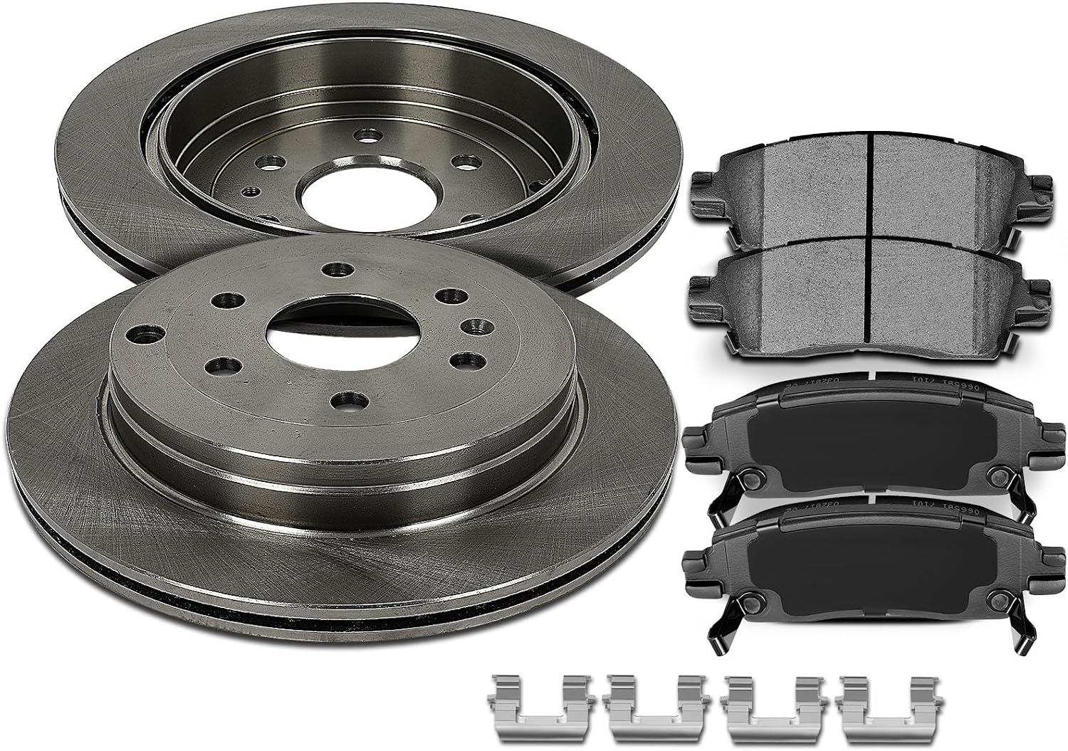 SCITOO - Brake Kits For Enclave 2008-2017,For Traverse 2009-2017,For Acadia 2007-2016,For Acadia Limited 2017,For Outlook 2007-2010 Rear Disc Brake Rotors and Ceramic Brakes Pads: 55151;D883