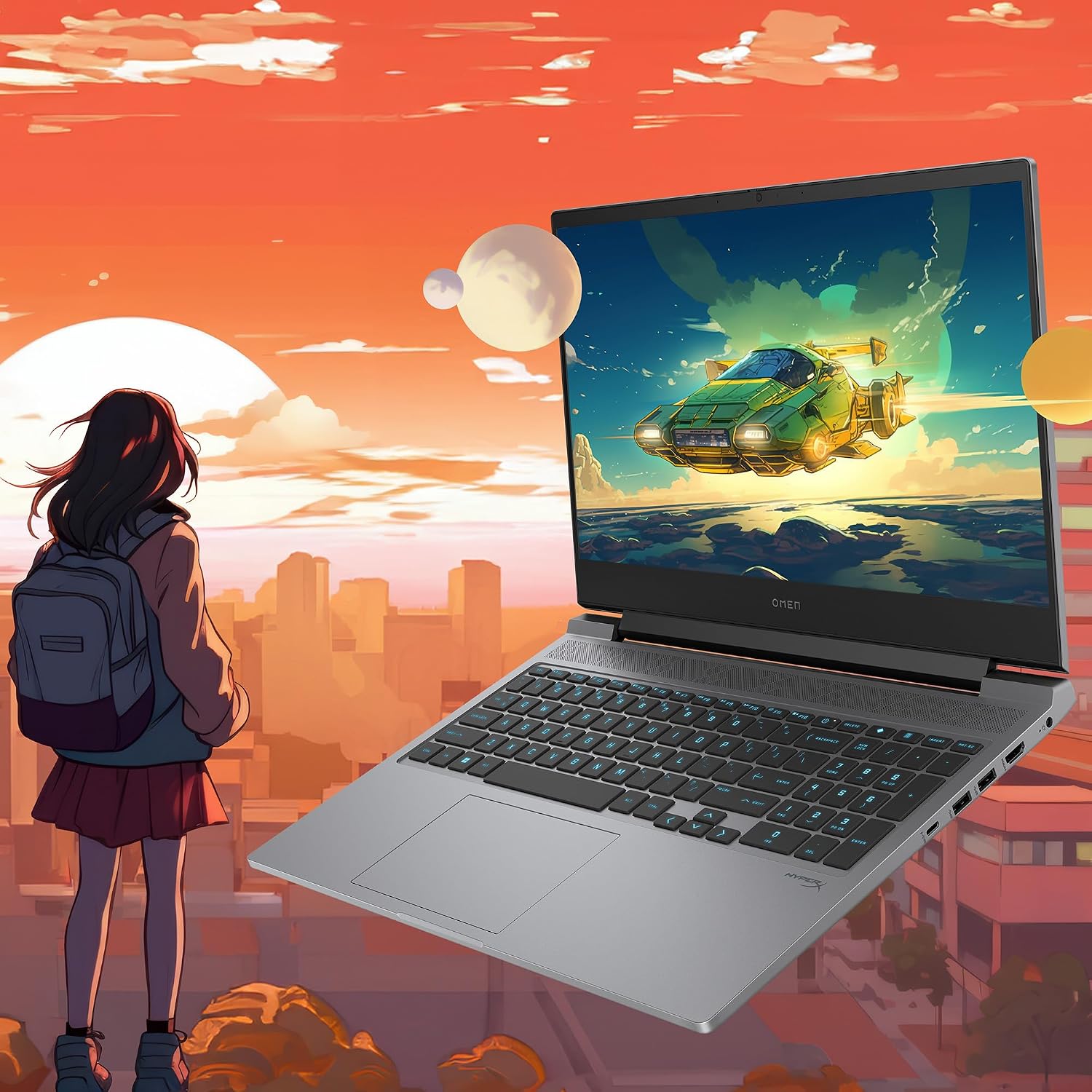 HP OMEN 16 inch Laptop, FHD 144Hz Display, Intel Core i7-14700HX, 16 GB RAM, 512 GB SSD, NVIDIA GeForce RTX 4060 GPU (8 GB Dedicated), Windows 11 Home, 16-ae0009nr (2024)