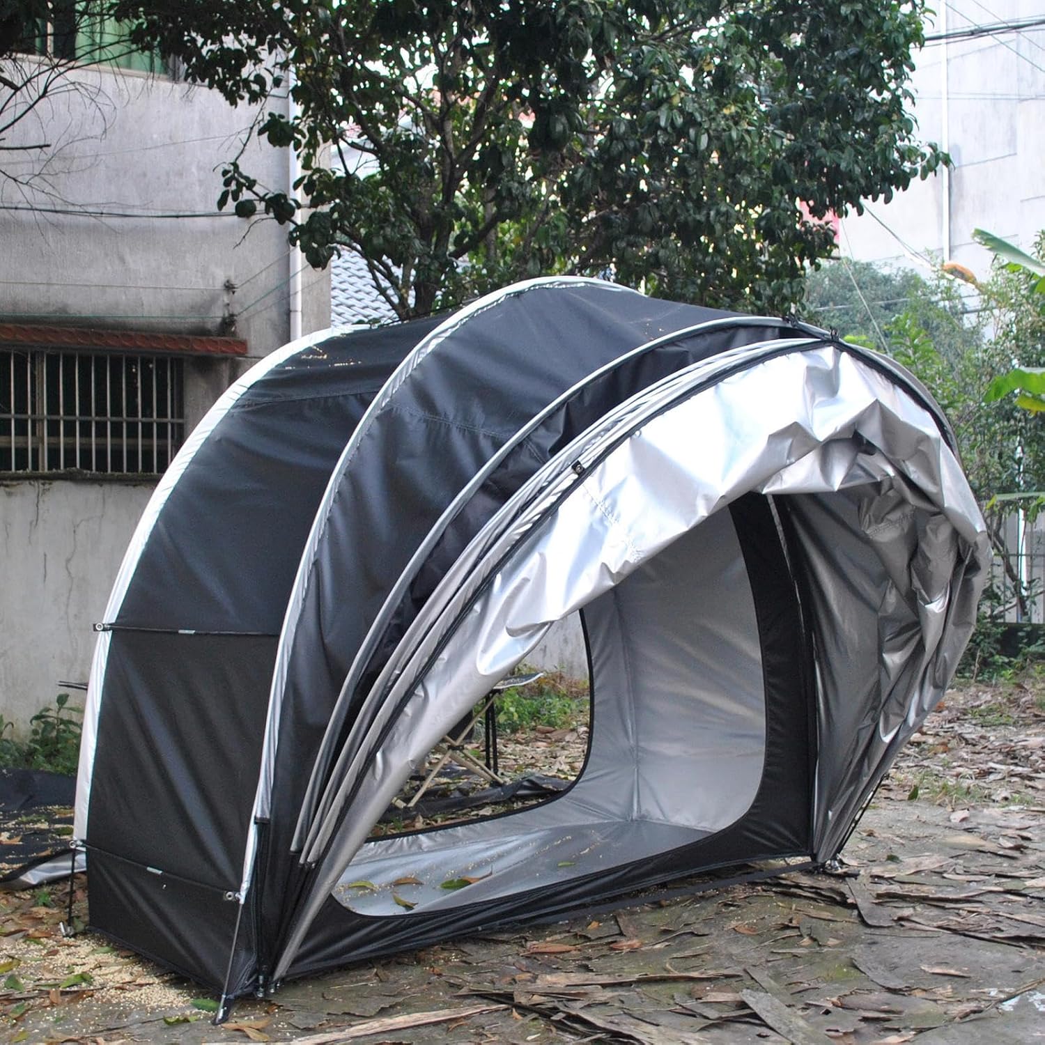 Bike Tent Hanging 2 in 1 Bicycle Covers Outdoor Storage Waterproof for Patio Furniture, Bicycle, Motorcycle Lawn Mower Shed Bike Storage,Black