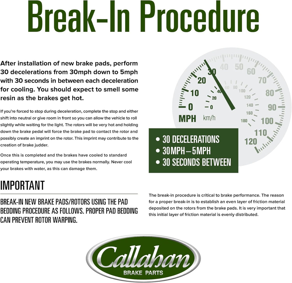 Callahan Brake Parts Brake Kit for Toyota Sienna 1998-2000 Front Replacement Brake Rotors with Ceramic Brake Pads and Brake Calipers CLHCCO115804A