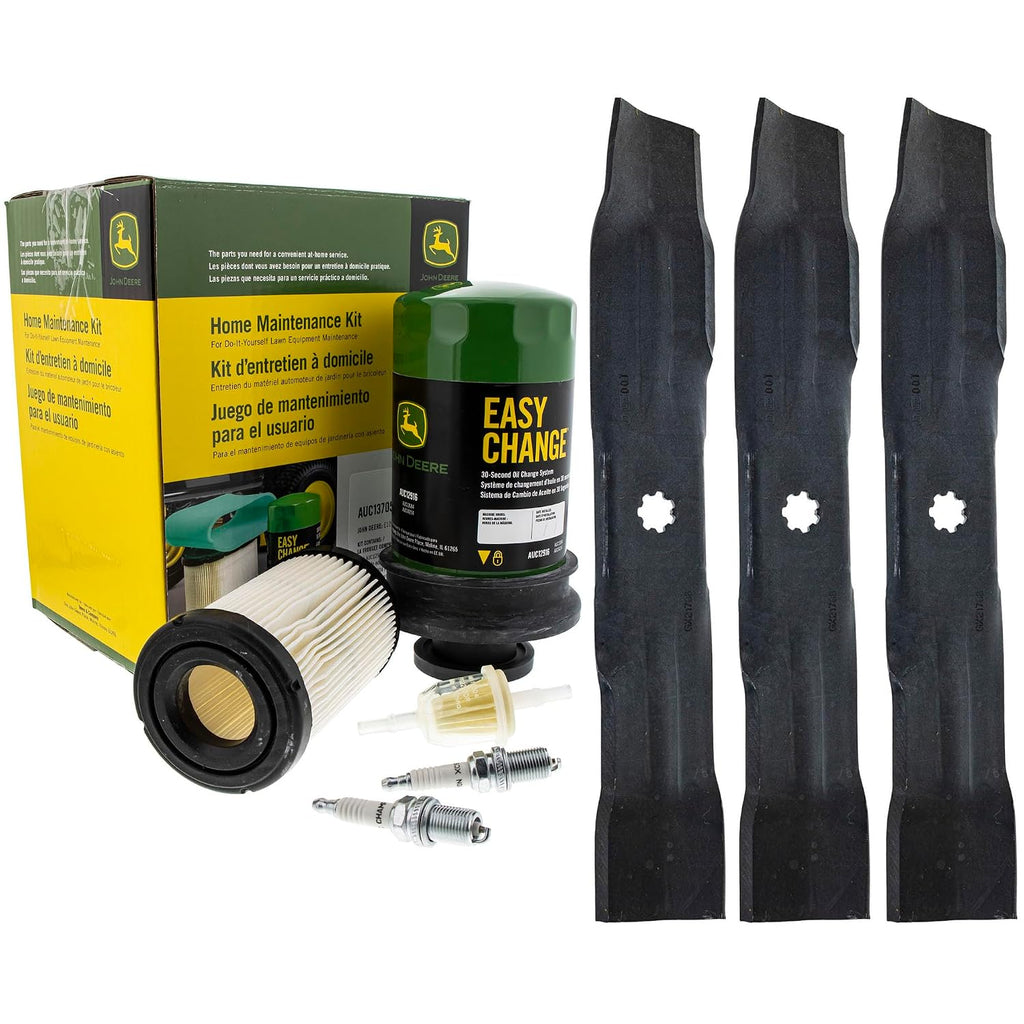 John Deere Original Equipment Model E150 Maintenance Kit + Mulching Blades