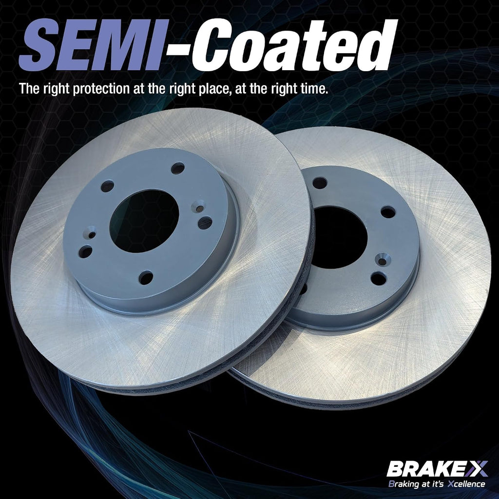 Brake X Front Brake Rotors Kit replacement for 2000 GMC TRUCK VAN YUKON XL 2500 | ARES Semi Coated Rotors