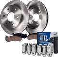 Detroit Axle - Front Brake Kit for Chevrolet GMC Silverado Sierra Suburban Express Savana 1500 Yukon Disc Rotors Brake Pads + 12pc Wheel Lug Nuts w/key Replacement : 12.01' inch Rotor