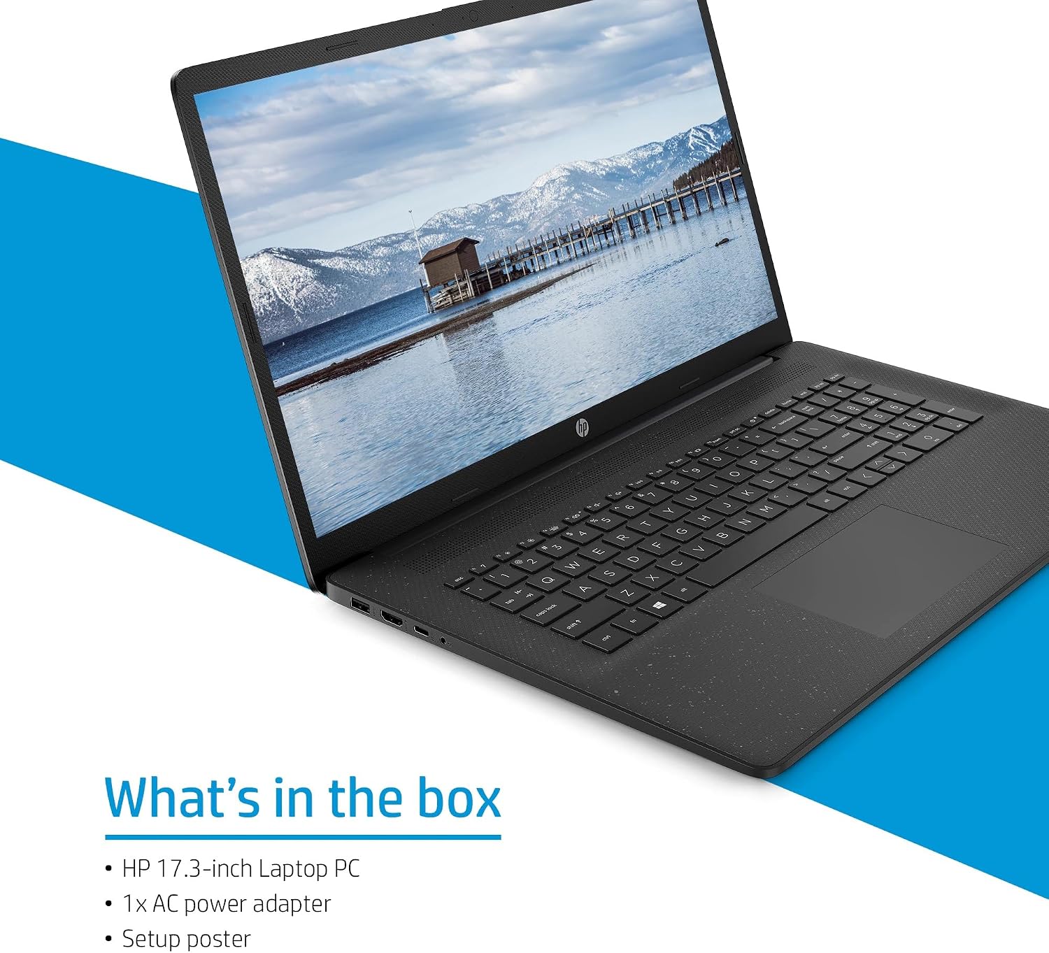 HP 17 Laptop (17.3' HD+ BrightView, Intel 10-Core i7-1355U, 16GB RAM, 512GB SSD, Narrow Bezel) for Business, Enterprise, Students, Long Battery Life, Webcam, Wi-Fi 6, Fast Charge, Win 11 Pro, Black