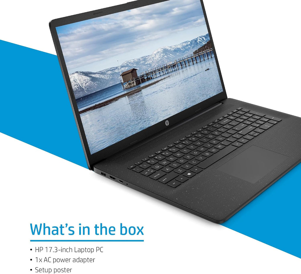 HP 17 Laptop (17.3' FHD BrightView, Intel 10-Core i7-1355U, 16GB RAM, 512GB SSD, Narrow Bezel) for Business, Enterprise, Students, Long Battery Life, Wi-Fi 6, Fast Charge, Win 11 Pro (Renewed)