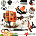 Weed Eater Gas Powered Hedge Trimming Tools Weed Wacker Grass Cutter String Trimmer Multifunctional Trimming Tool Brush Cutter Weedeater Edger Pole Saw Pruner Lawn Trimmer 5 in 1 52CC 2-Stroke