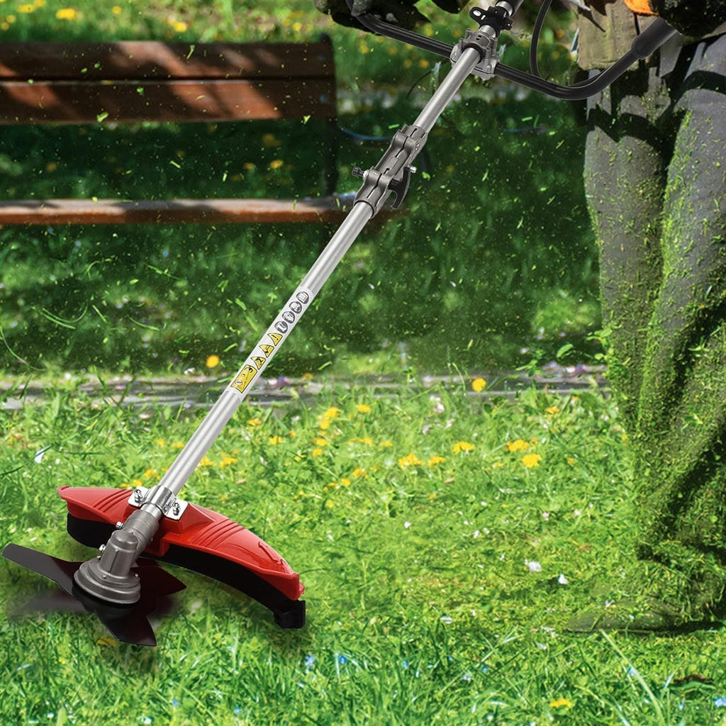 52CC 2-Stroke Gas Weed Eater, Gas String Trimmer, Gasoline Powered Weeds Eater, Weed Wacker, Gasoline Trimmer for Lawn Garden Yard, Red