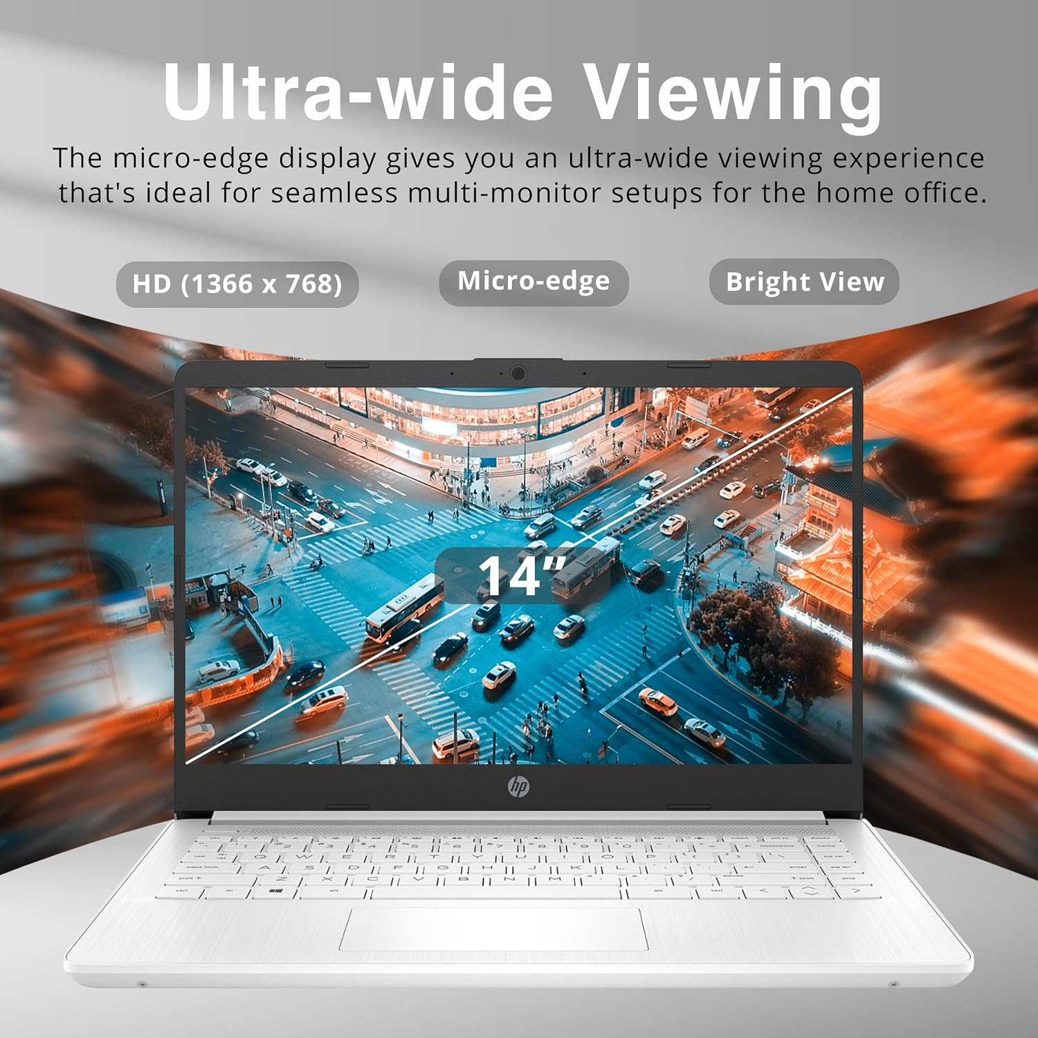 HP Stream 14' HD BrightView Laptop, Intel Celeron N4120 Processor, 8GB RAM, 64GB SSD, Intel UHD Graphics, 720p Webcam, WiFi, HDMI, Win 11 S, Silver (Renewed)