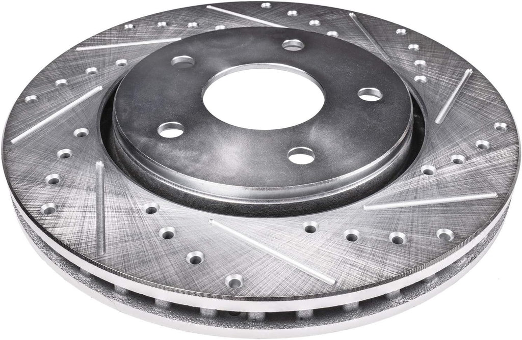 Detroit Axle - Front Brake Kit for Lexus ES300 Toyota Avalon Sienna Camry Drilled and Slotted Brake Rotors Ceramic Brakes Pads Replacement: 10.82' inch Front Rotors