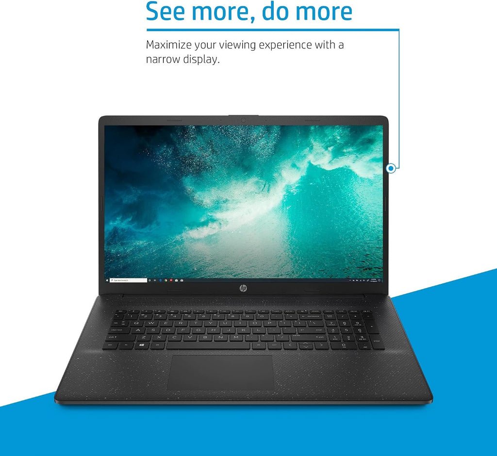 HP 17 Laptop (17.3' FHD BrightView, Intel 10-Core i7-1355U, 16GB RAM, 512GB SSD, Narrow Bezel) for Business, Enterprise, Students, Long Battery Life, Wi-Fi 6, Fast Charge, Win 11 Pro (Renewed)