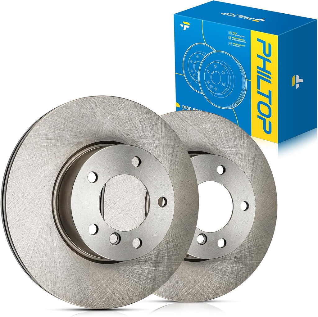 PHILTOP 12.28 inch（312 mm） Front Vented Disc Brake Rotors Compatible with BMW 230i 2017-2021, 2-PC Set replace # 34390