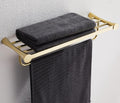 Bathroom Towel Rack Double Bath Towel Rack Towel Rod Clothes Hook, Bath Towel Holder Bright Gold