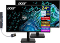 acer Vero V7 V247 Gbmipx 24' FHD IPS Monitor with 4ms Response Time, Anti Glare, VESA Mount (100mm), HDMI, VGA & Dockztorm USB Port Expander, Black Color (UM.QV7AA.G05) 2 Pack