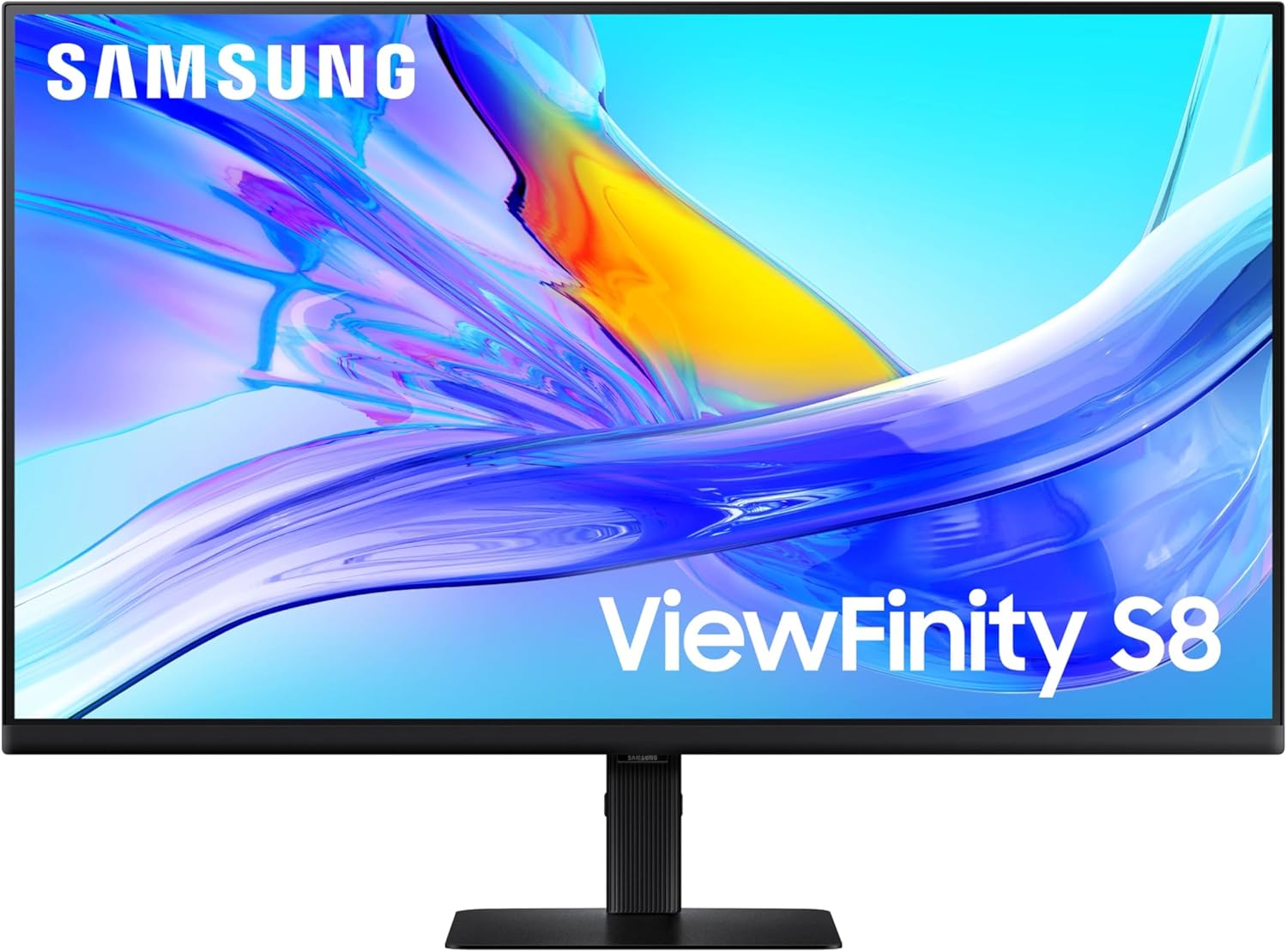 SAMSUNG 32-Inch ViewFinity S8 (S80UD) 4K UHD High Resolution Monitor with HDR10, USB-C, Height Adjustable Ergonomic Stand, Built-In KVM Switch, Advanced Eye Care, LS32D804UANXGO