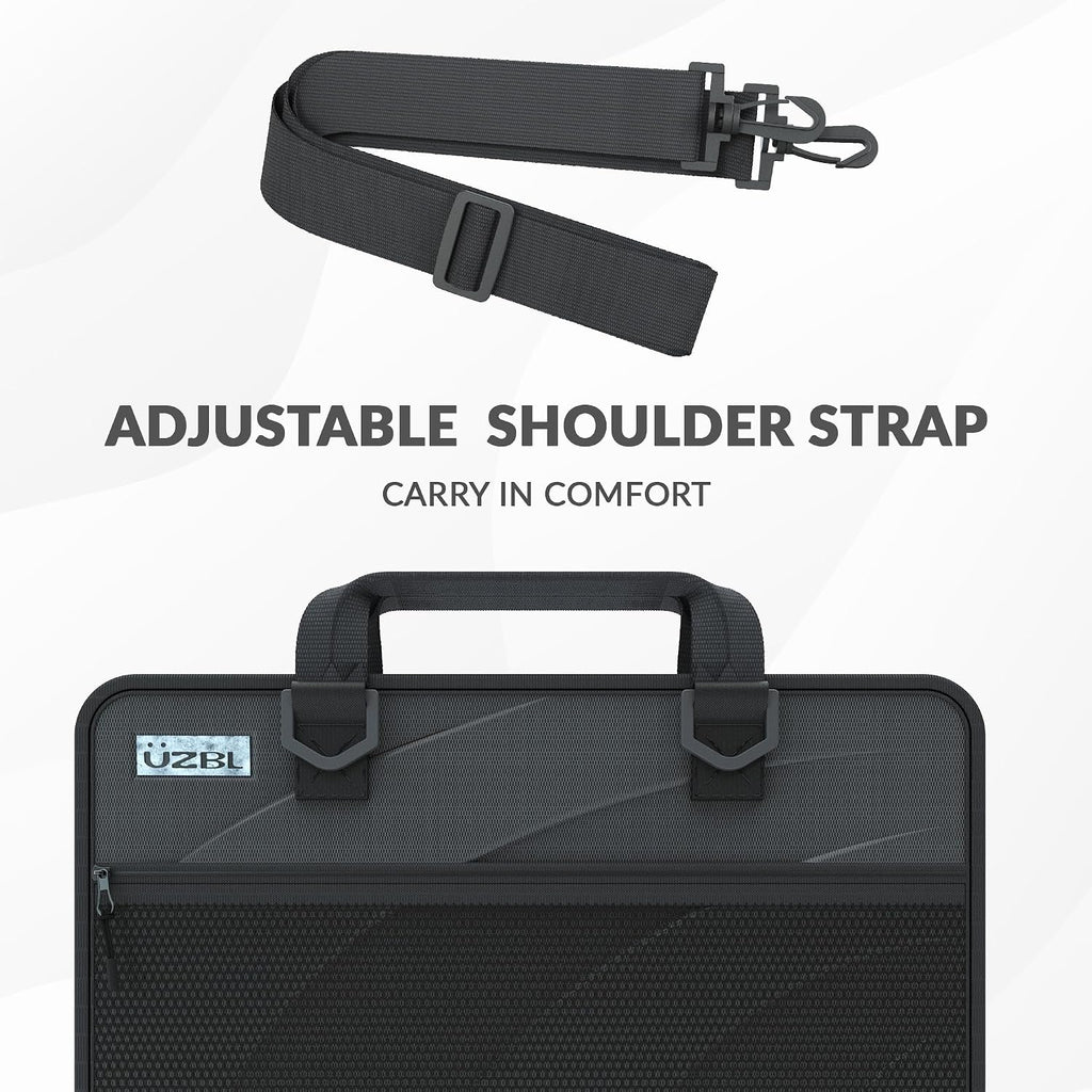 UZBL 11-11.6 Inch Zip Lite Always-on Chromebook Protective Hard Case with Accessory Pouch & Shoulder Strap (40 Pack)