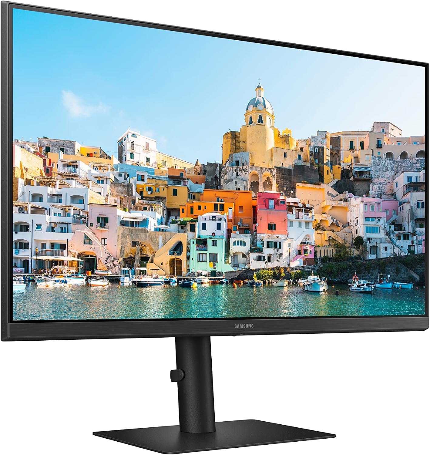 SAMSUNG S40A Series 24-Inch FHD 1080p Computer Monitor, 75Hz, IPS Panel, HDMI, DisplayPort, USB-C, Height Adjustable Stand, 3 Yr WRNTY (LS24A400UJNXZA),Black