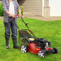 Self Propelled Gas Lawn Mower, 20-Inch 140cc 5HP 4-Stroke Engine, Lawn Mowe Gas Self Propelled 8-Position Adjustable Height, Rear Bagging, 15.9gal Grass Bag for Gardens, Villas