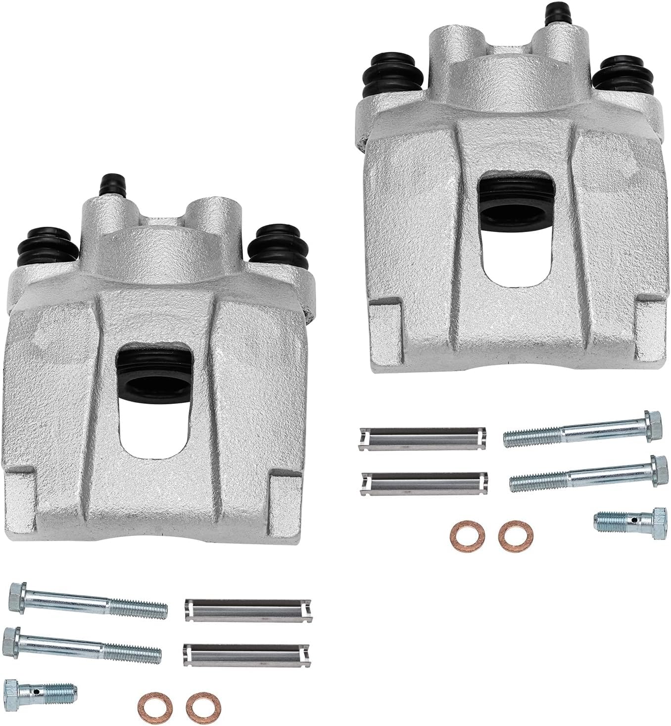 Detroit Axle - Rear Brake Kit for Ford Explorer Sport Trac Mercury Mountaineer, Steering Knuckles & Wheel Bearing Hubs Brake Rotors Ceramic Brake Pads Disc Brake Calipers Replacement