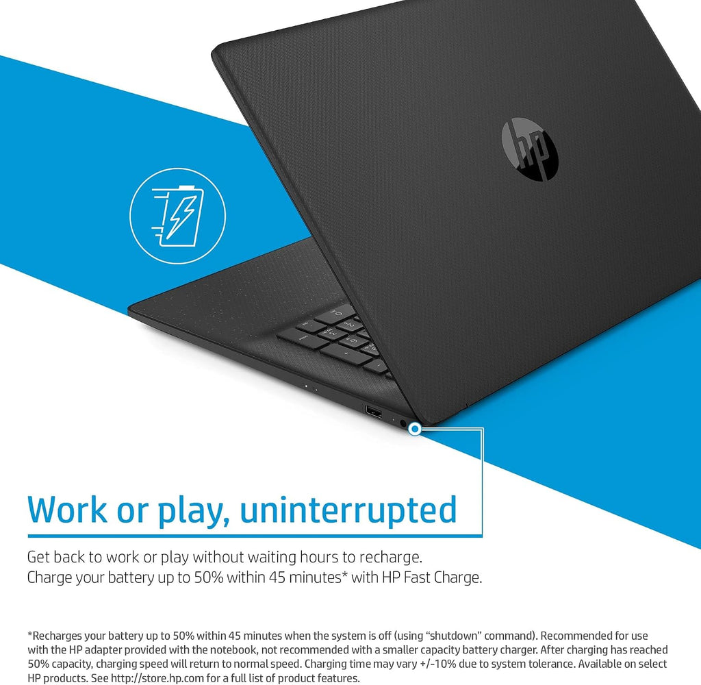 HP 17 Laptop (17.3' FHD BrightView, Intel 10-Core i7-1355U, 16GB RAM, 512GB SSD, Narrow Bezel) for Business, Enterprise, Students, Long Battery Life, Wi-Fi 6, Fast Charge, Win 11 Pro (Renewed)