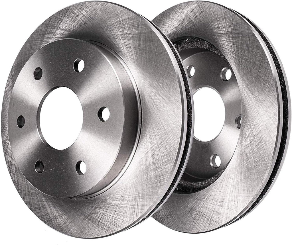 Detroit Axle - Brake Kit for Buick Enclave Chevy Traverse GMC Acadia Saturn Outlook Front & Rear Drilled & Slotted Brake Rotors and Ceramic Brakes Pads + Front Wheel Bearing Hubs Replacement