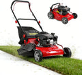 18-Inch Self-Propelled Lawn Mower, 131cc 3-in-1 Gas Lawn Mower with 50L Grass Bag, Mulch, Bag and Side-Discharge, Rear Wheel Drive for Yard & Garden (131cc 18-Inch)