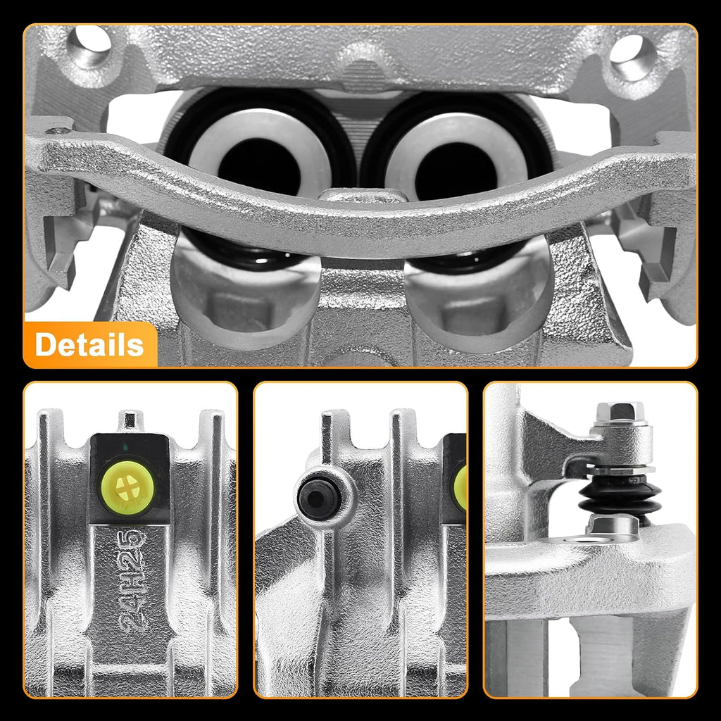 Betthand Rear Brake Calipers Fit for 1999-2004 Ford F250 Super Duty, 1999-2004 F350 Super Duty, 2000-2005 Excursion, 5.4/6/6.8/7.3L: 18B4752+18B4753, FRC10961N+FRC10962N