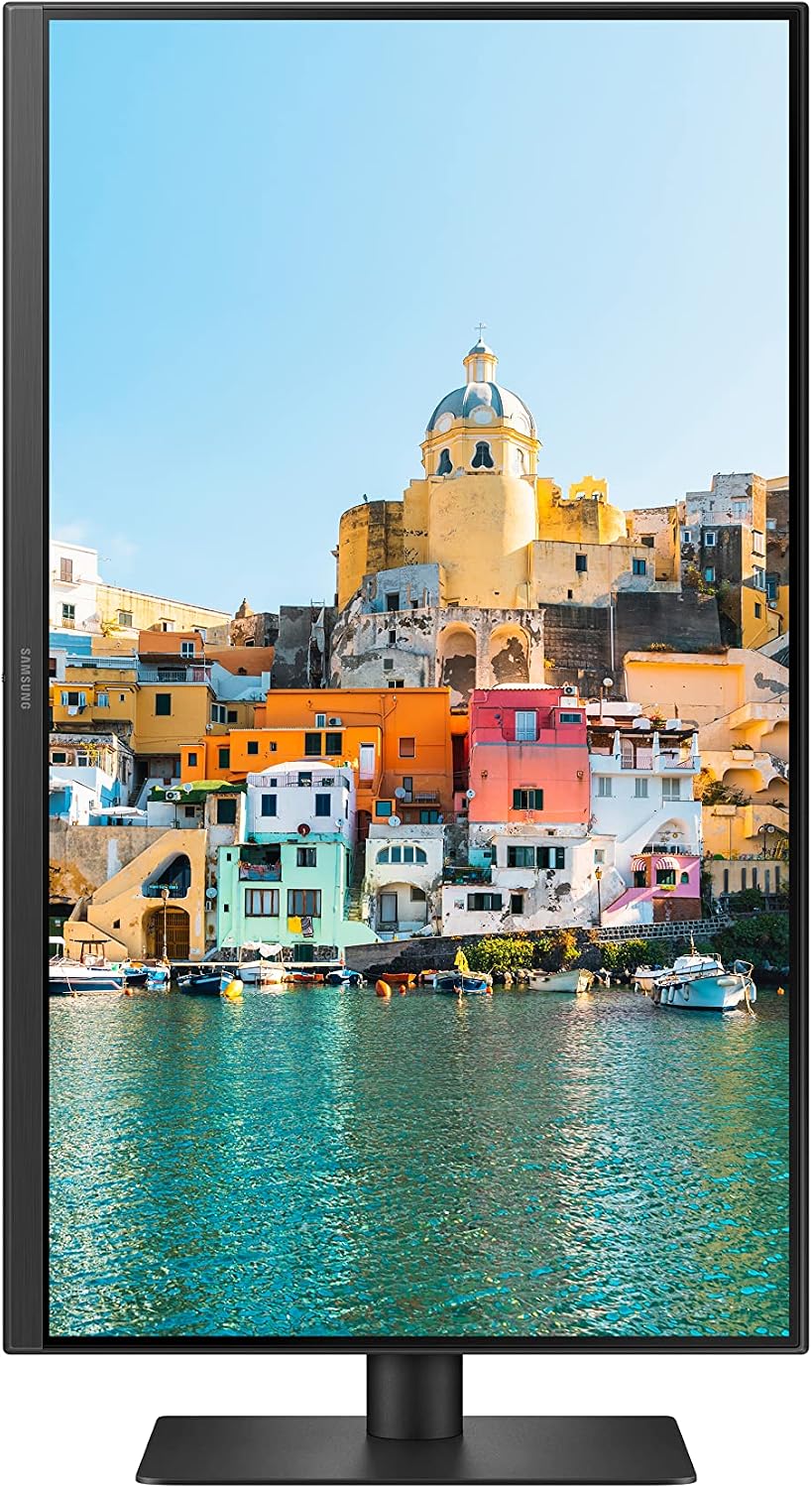 SAMSUNG S40A Series 24-Inch FHD 1080p Computer Monitor, 75Hz, IPS Panel, HDMI, DisplayPort, USB-C, Height Adjustable Stand, 3 Yr WRNTY (LS24A400UJNXZA),Black