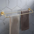 Bathroom Shelves All Copper Brushed Gold Towel Rack Bar Rail, Simple and Light Luxury Bath Towel Rack, Bathroom Bathroom Rack, Hardware Pendant Set (Color : Double Pole)